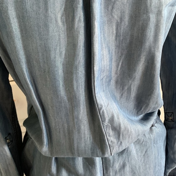 G-Star RAW Denim CL New Boyfriend Shirt Dress Women’s Snap Front Size Medium - Picture 7 of 17